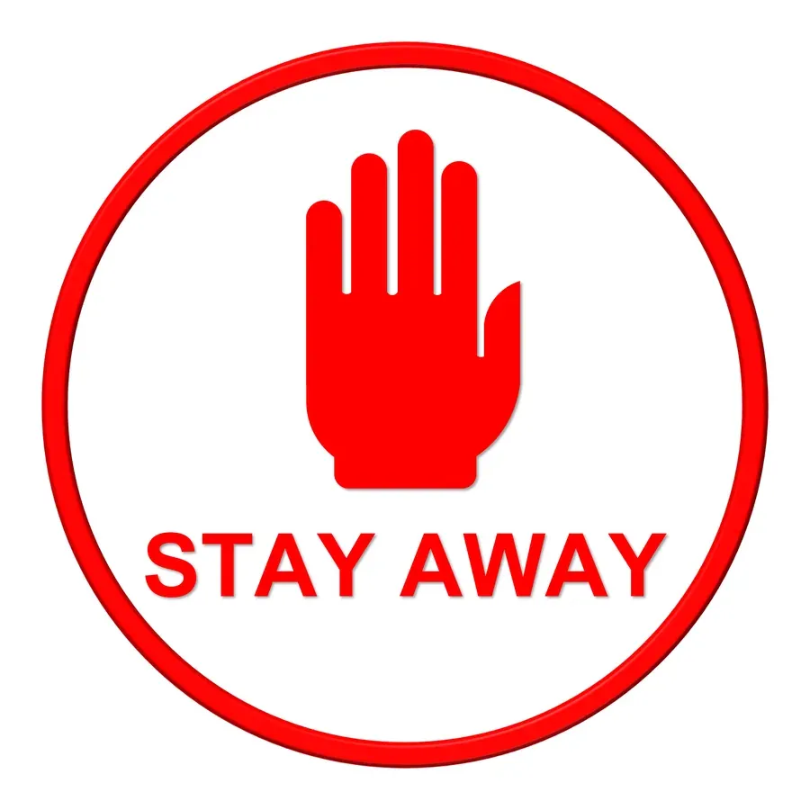 Stay Away Sign — Prohibition Signs safety sign