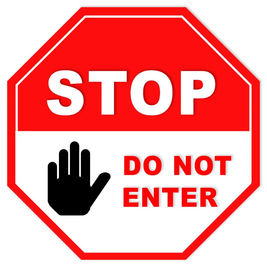 Stop Do Not Enter — Prohibition Signs safety sign