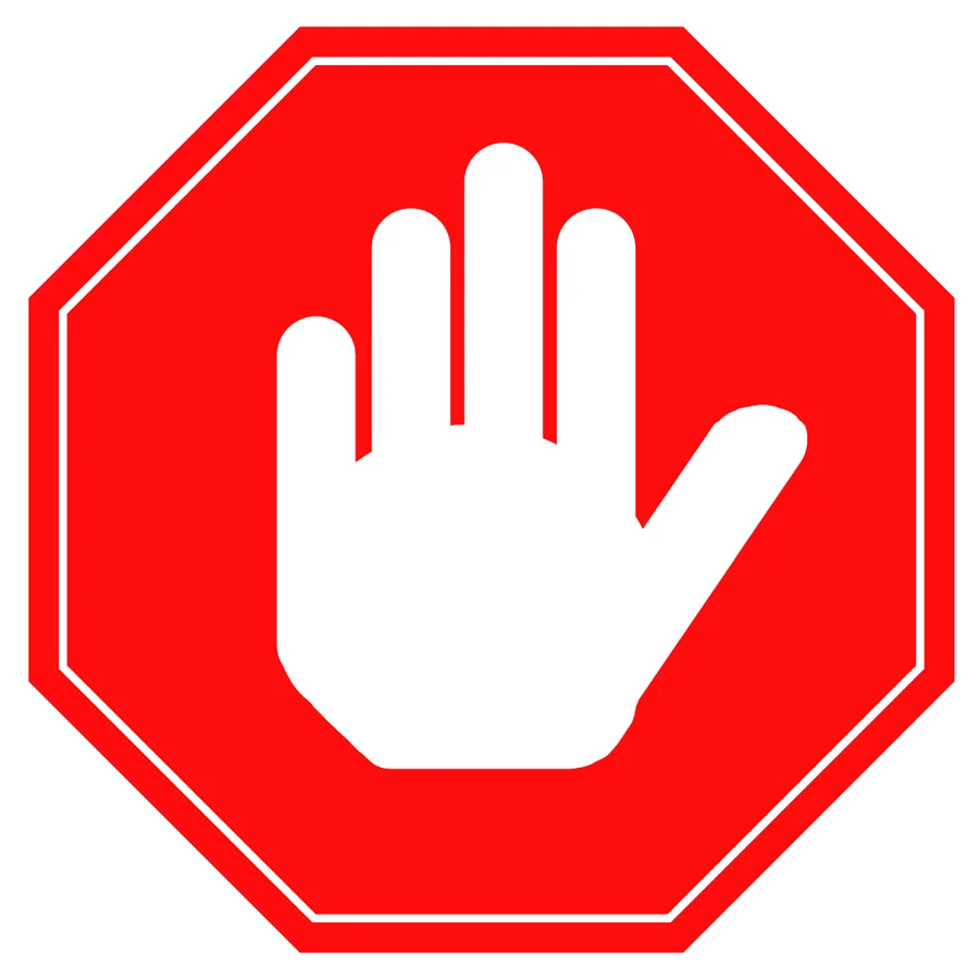 Stop Hand Octagon Icon — Prohibition Signs safety sign
