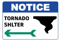 Shelter Arrow Left — Emergency Signs safety sign