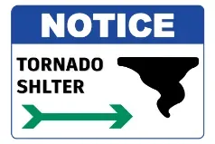 Shelter Arrow Right — Emergency Signs safety sign