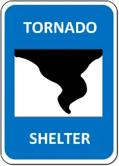 Tornado Shelter Icon — Emergency Signs safety sign