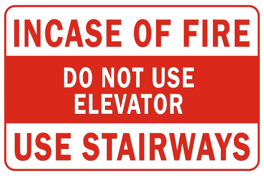 Use Stairways Notice — Fire Safety safety sign
