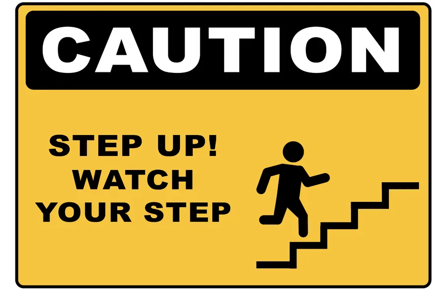 Watch Your Step — Warning Signs safety sign