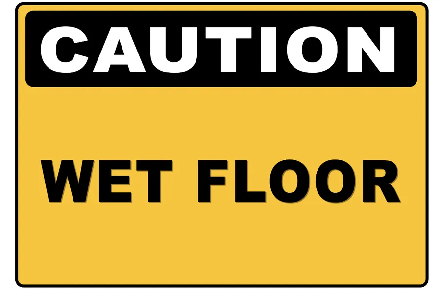 Wet Floor Notice — Warning Signs safety sign