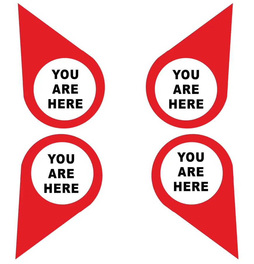 You Are Here Set — Exit & Evacuation safety sign