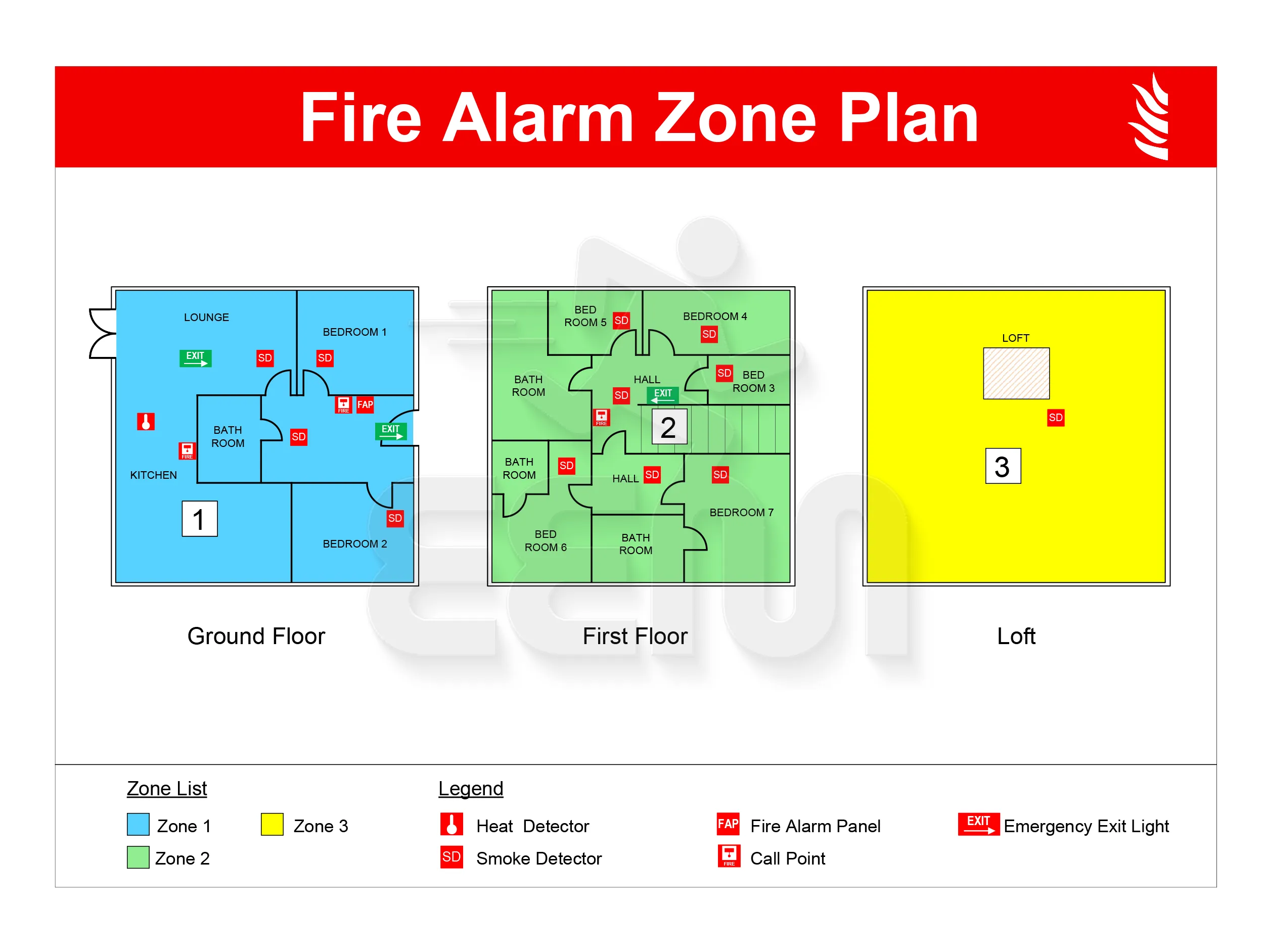 Fire Alarm Zone Plan